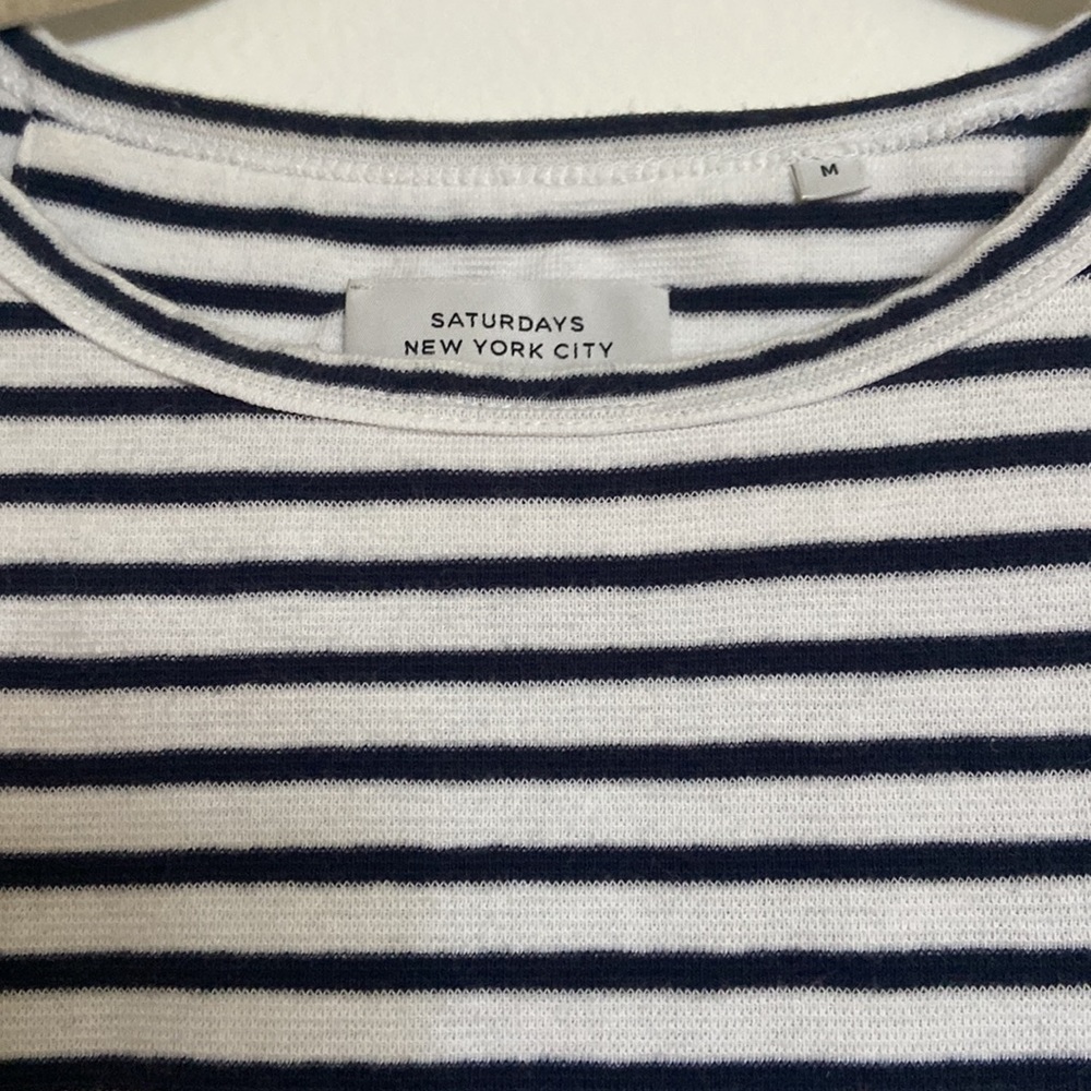 Saturdays Striped Tee - Picture 2 of 4